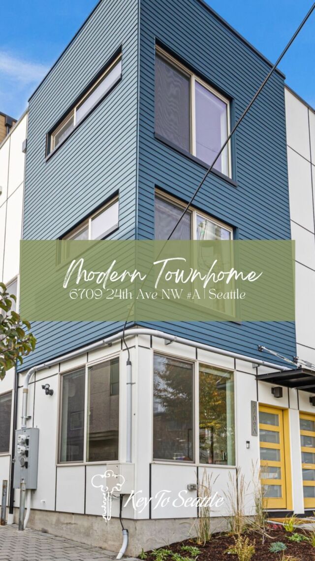NEW MODERN BUILT GREEN TOWNHOME IN FANTASTIC BALLARD LOCATION⁠
⁠
6709 24th Ave NW | Seattle, WA  98117⁠
⁠
Offered at $745,000⁠
⁠
⁠
BROKERS, Keller Williams Greater Seattle:⁠
Elaine Shankland, Elaine@KeyToSeattle.com, (206) 349-6975⁠
Kris Murphy, Kris@KeyToSeattle.com, (206) 380-5287⁠
⁠
Like new Four Star Built-Green townhome located in close-in walkable Ballard. Light-filled entry level features open layout living and kitchen areas with maple flooring, contrasting dark cabinets and newer stainless appliances.⁠
⁠
Crushed quartz counters and textured tile backsplash give the kitchen a designer contemporary feel.  2nd level has 2 bedrooms and a full bath with double vanity and deep soaking tub.  3rd Level features a spacious primary suite with en-suite and laundry area with large walk-in closet.⁠
⁠
Enjoy a rooftop deck with views of Mount Rainier and territorial Ballard.  Easy walk to restaurants, parks and shops.  A private protected parking spot completes the package.⁠
⁠
Enjoy an 76 Walkscore and 88 Bikescore.  Walkable to shops, restaurants, cafes and pubs.  Easy commute via 15th Ave NW into downtown Seattle.  You cannot beat this location.⁠
⁠
Learn more using the link in our profile.⁠