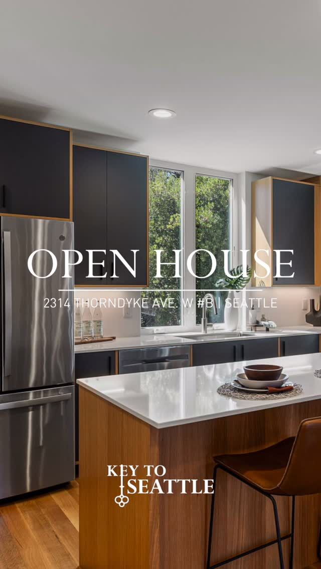 PRICE REDUCTION!

MAGNOLIA – MODERN AND UNIQUE HOME WITH HIGH END FINISHES
2314 Thorndyke Ave W #B Seattle, WA 98199 2 Bedrooms, 2 bathrooms, 1,260 Square Feet 
PRICE REDUCED TO $795,000

OPEN HOUSE EVENTS: Saturday October 3 - 2:00 – 4:00 pm & Sunday October 4 - 12:00 – 2:00 pm

BROKERS, Keller Williams Greater Seattle: Jenifer Bitzer, Jenifer.Bitzer@kw.com, (206) 310-3695 Kris Murphy, Kris@KeyToSeattle.com, (206) 380-5287

Modern and unique home in Magnolia. Home boasts wide-plank oak floors, soaring ceilings, and high-end custom finishes. The spacious main level opens to a chef’s kitchen with Belmont cabinetry, GE Profile appliances, and a living room centered around a gas fireplace with custom oak and steel accents.

The 3rd level offers two light-filled bedrooms, including a primary with space for a king bed, and a luxury bath with a rain shower. Lower level includes a versatile guest suite/office with a Murphy bed and entry to an attached garage with EV charging and extra storage. This two-bedroom lives like a three bedroom.

Unwind on the expansive rooftop deck offering Seattle Skyline, Elliott Bay, and Mt. Rainier views. Ideally located near Magnolia Village, Discovery Park, and an easy commute to downtown Seattle.  Check out our listings at: https://keytoseattle.com